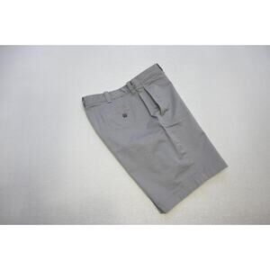 J Crew Stretch Khaki Chino Shorts Gray Flat 9" INS Casual Prep Mens Size 34